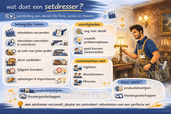 Alles over het beroep setdresser Wat doet een setdresser